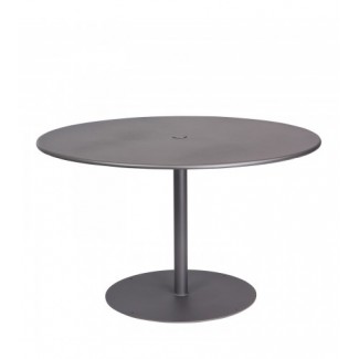 13l3ru48 48 round ada Solid Top Restaurant Dining Umbrella Table with Pedestal Base Commercial Wrought Iron